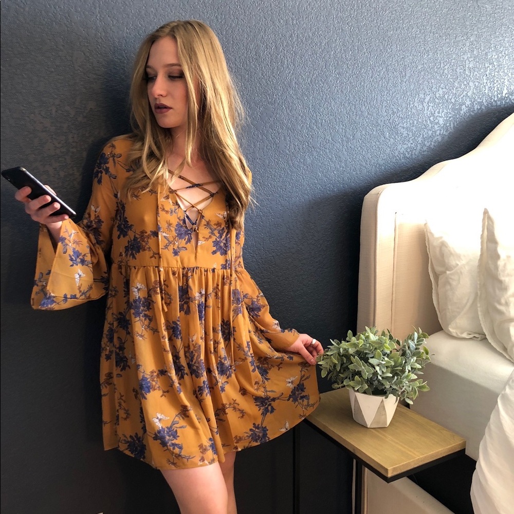 Floral Mustard Tunic